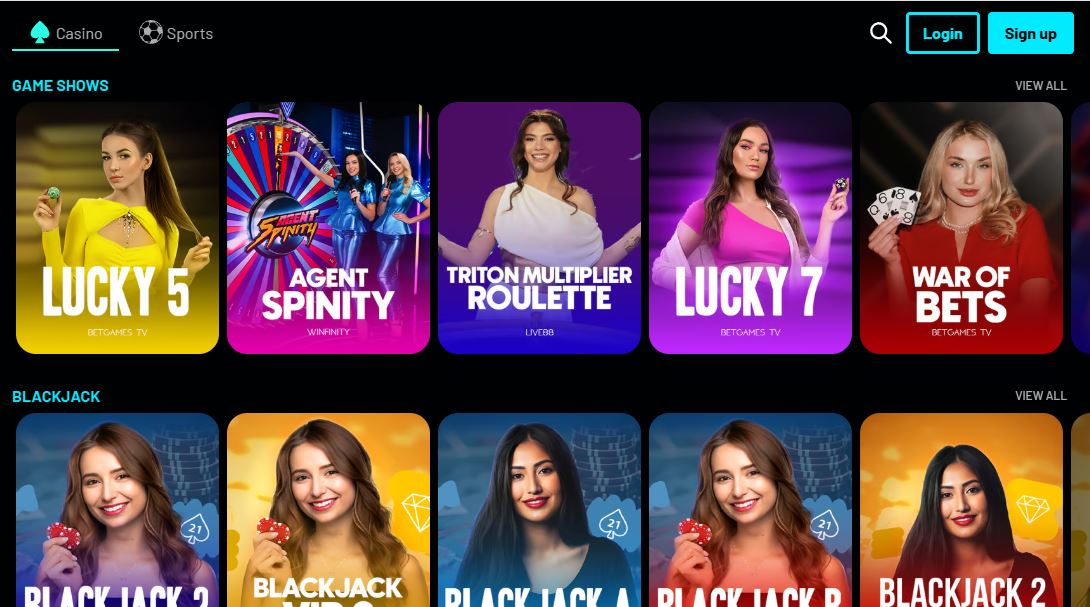 Besök live casino och spela blackjack med riktiga dealers